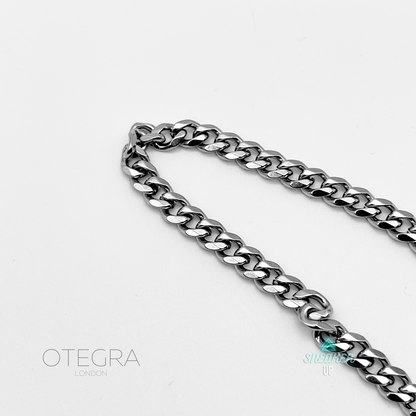 5mm Silver Curb Cuban Bracelet - OTEGRA London