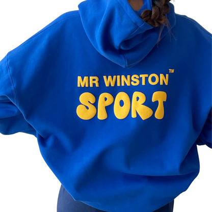 Mr Winston Royal Blue Puff Hoodie