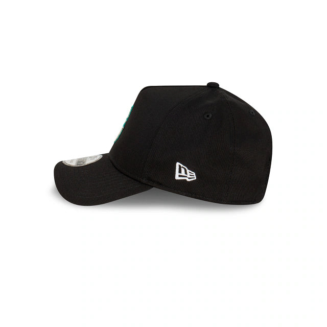 New Era 9FORTY Seattle Mariners Black with Official Team Colours Logo A-Frame Snapback