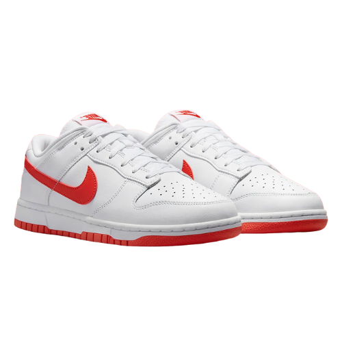 Nike Dunk Low White Picante Red Men's