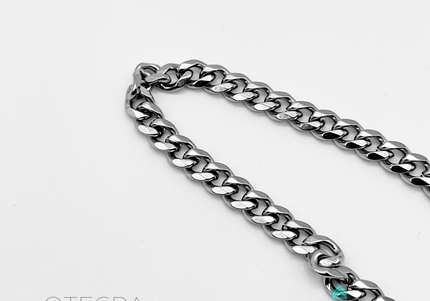 5mm Silver Curb Cuban Bracelet - OTEGRA London
