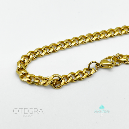 5mm Curb Gold Cuban Bracelet - OTEGRA London