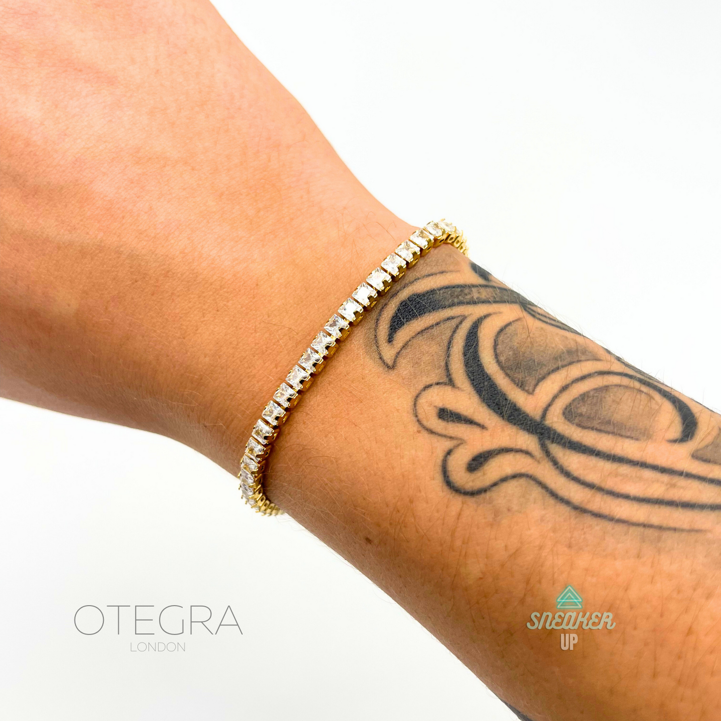 OTEGRA London 4mm Gold Tennis Bracelet
