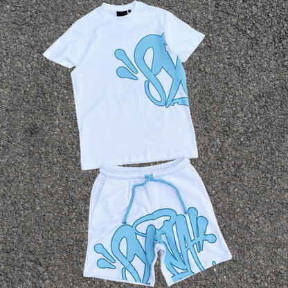 Syna World Logo Twinset White Baby Blue AU Exclusive