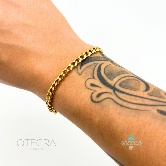 OTEGRA London 5mm Gold Cuban Bracelet