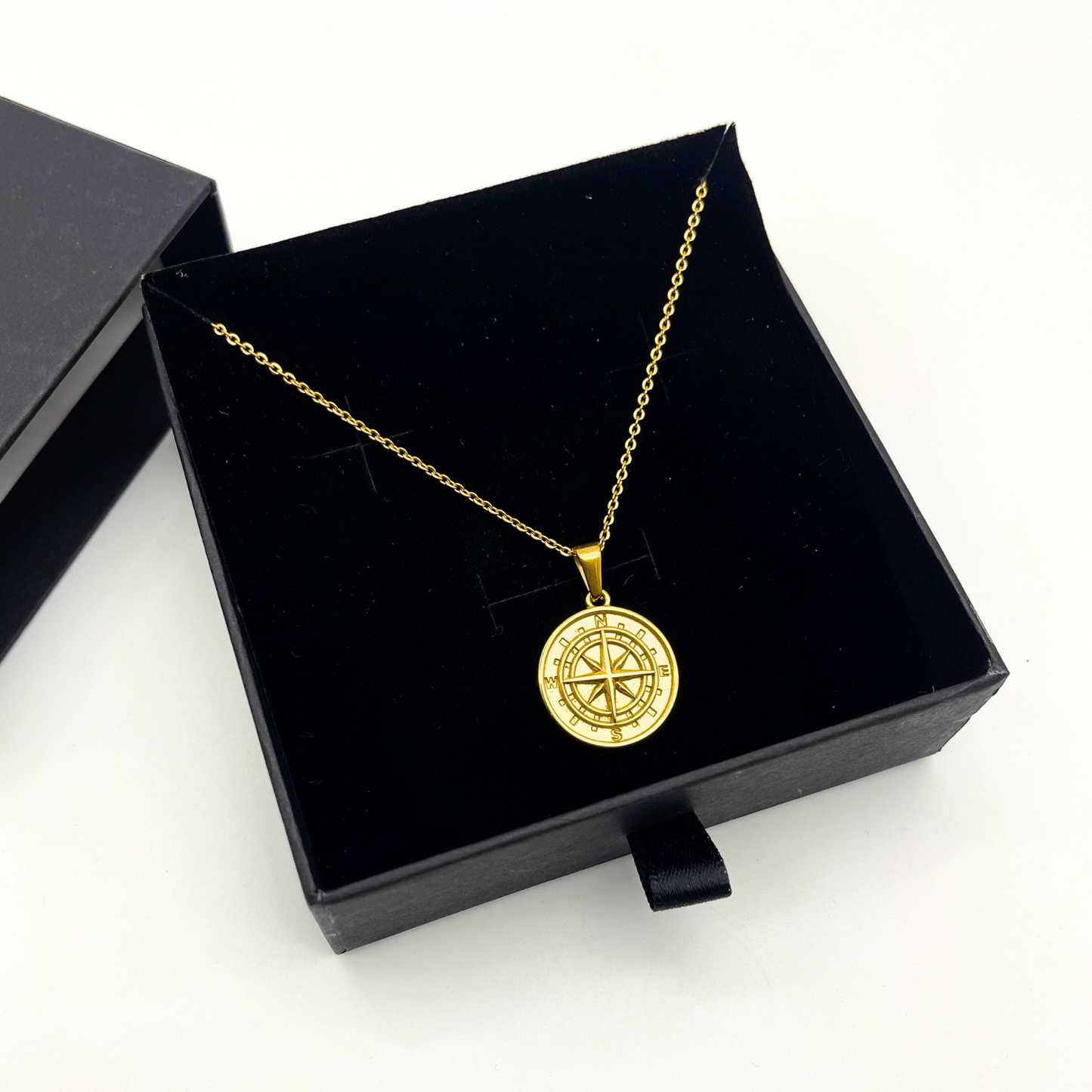 OTEGRA London Gold Compass Pendant Necklace