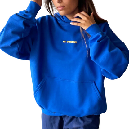 Mr Winston Royal Blue Puff Hoodie