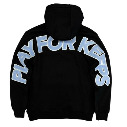 Geedup Play For Keeps Black Baby Blue Hoodie